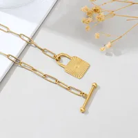 Geometric Stainless Steel Titanium Steel Pendant Necklace Wholesale main image 3