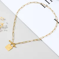 Geometric Stainless Steel Titanium Steel Pendant Necklace Wholesale main image 4