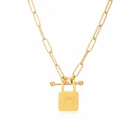 Geometric Stainless Steel Titanium Steel Pendant Necklace Wholesale main image 5