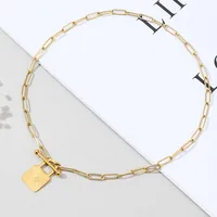 Geometric Stainless Steel Titanium Steel Pendant Necklace Wholesale sku image 1
