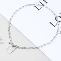 Geometric Stainless Steel Titanium Steel Pendant Necklace Wholesale sku image 2