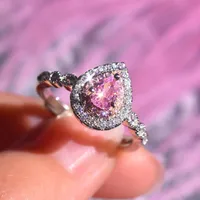 Style Simple Le Cuivre Les Gouttelettes D'Eau Pierres Précieuses Artificielles Femmes Anneaux main image 4