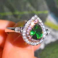 Simple Style Copper Water Droplets Artificial Gemstones Women'S Rings main image 2