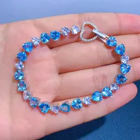 Heart Luxurious Artificial Gemstones Copper Bracelets Wholesale main image 1