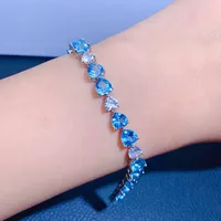Heart Luxurious Artificial Gemstones Copper Bracelets Wholesale main image 3