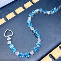 Heart Luxurious Artificial Gemstones Copper Bracelets Wholesale main image 5