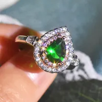 Simple Style Copper Water Droplets Artificial Gemstones Women'S Rings sku image 2