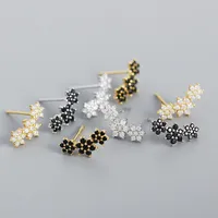 Flower Fashion Gem Plating Earrings Ear Studs main image 5
