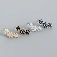 Flower Fashion Gem Plating Earrings Ear Studs main image 4