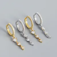 Geometric Fashion 925 Sterling Silver Gem Plating Earrings main image 5