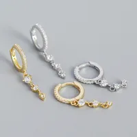 Geometric Fashion 925 Sterling Silver Gem Plating Earrings main image 4