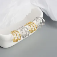 Géométrique Mode Argent Sterling 925 Gemme Placage Des Boucles D'Oreilles Boucles D'Oreilles main image 4