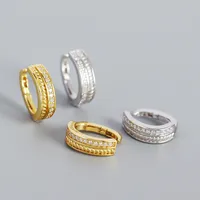 Geometric Fashion Gem Plating Earrings main image 5