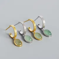Geometric Fashion 925 Sterling Silver Gem Plating Earrings main image 4