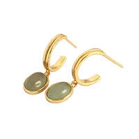 Geometric Fashion 925 Sterling Silver Gem Plating Earrings main image 1