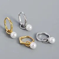 Géométrique Mode Argent Sterling 925 Placage Des Boucles D'Oreilles main image 5