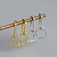 Corazón Moda Sin Incrustaciones Enchapado Pendientes main image 4