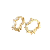 Geometric Fashion Gem Plating Earrings main image 2