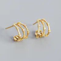 Geometric Fashion 925 Sterling Silver Gem Plating Earrings Ear Studs sku image 1