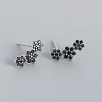 Flower Fashion Gem Plating Earrings Ear Studs sku image 1