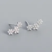 Flower Fashion Gem Plating Earrings Ear Studs sku image 2