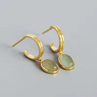 Geometric Fashion 925 Sterling Silver Gem Plating Earrings sku image 2