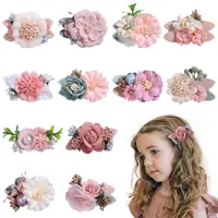 Fashion Children's Simulation Flower Hairpin Flower Pearl Flower Headdress main image 1