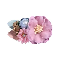 Fashion Children's Simulation Flower Hairpin Flower Pearl Flower Headdress sku image 6