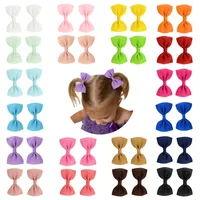 European And American Solid Color Children's Bow Cute Hairpin main image 1