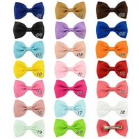European And American Solid Color Children's Bow Cute Hairpin main image 5