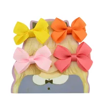 Contrasting Color Three-dimensional Twisted Leaf Bowknot Children's Hair Accessories main image 4