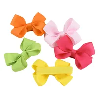 Contrasting Color Three-dimensional Twisted Leaf Bowknot Children's Hair Accessories main image 5