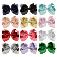 Moda Poliéster Niños Bowknot Horquilla Tocado Flor De Color Sólido Diadema Multicolor main image 1