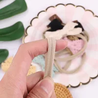 Niños Tartán Nudo De Lazo Moda Gasa main image 3