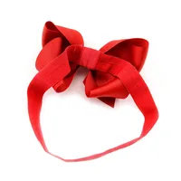 Children's Handmade Solid Color Flower Bow Baby Headband Wholesale main image 2