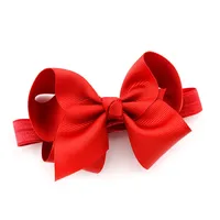 Diadema De Bebé Con Lazo De Flores De Color Sólido Hecha A Mano Para Niños Al Por Mayor main image 3