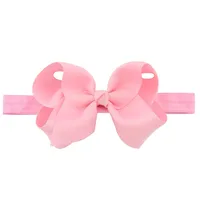European And American Children's Handmade Solid Color Alice Flower Bow Baby Headband main image 2