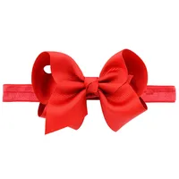 European And American Children's Handmade Solid Color Alice Flower Bow Baby Headband main image 3