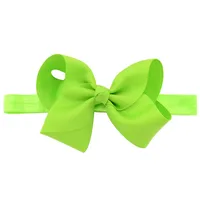 European And American Children's Handmade Solid Color Alice Flower Bow Baby Headband main image 4