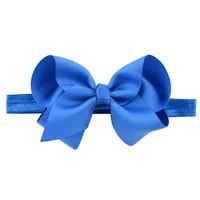 European And American Children's Handmade Solid Color Alice Flower Bow Baby Headband sku image 18