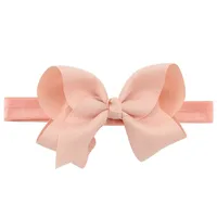 European And American Children's Handmade Solid Color Alice Flower Bow Baby Headband sku image 4