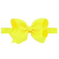 European And American Children's Handmade Solid Color Alice Flower Bow Baby Headband sku image 12
