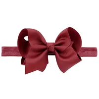 European And American Children's Handmade Solid Color Alice Flower Bow Baby Headband sku image 13