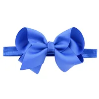 European And American Children's Handmade Solid Color Alice Flower Bow Baby Headband sku image 36