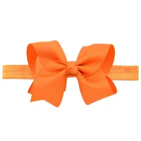 Children's Handmade Solid Color Flower Bow Baby Headband Wholesale sku image 13
