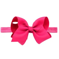 Children's Handmade Solid Color Flower Bow Baby Headband Wholesale sku image 17