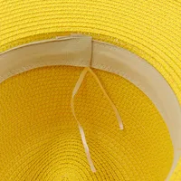 Fashion Rhinestone Simple Outdoor Travel Seaside Sunscreen Big Eaves Straw Hat main image 4