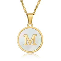 Mode Rond Lettre Acier Inoxydable Placage Collier main image 4