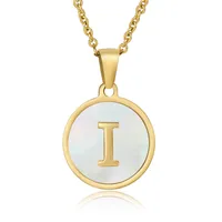 Fashion Round Letter Stainless Steel Plating Necklace sku image 21