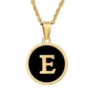Fashion Round Letter Stainless Steel Plating Necklace sku image 65